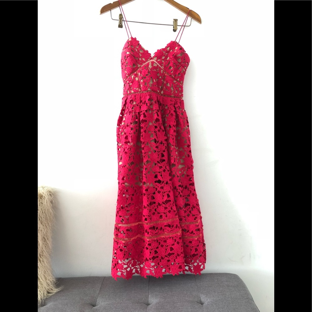 Self-Portrait Azalea Dress in Red